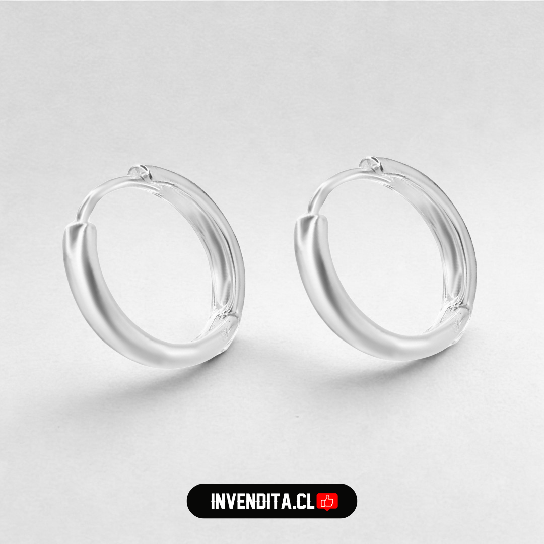 Aros enchapados en plata argollas estilo bote