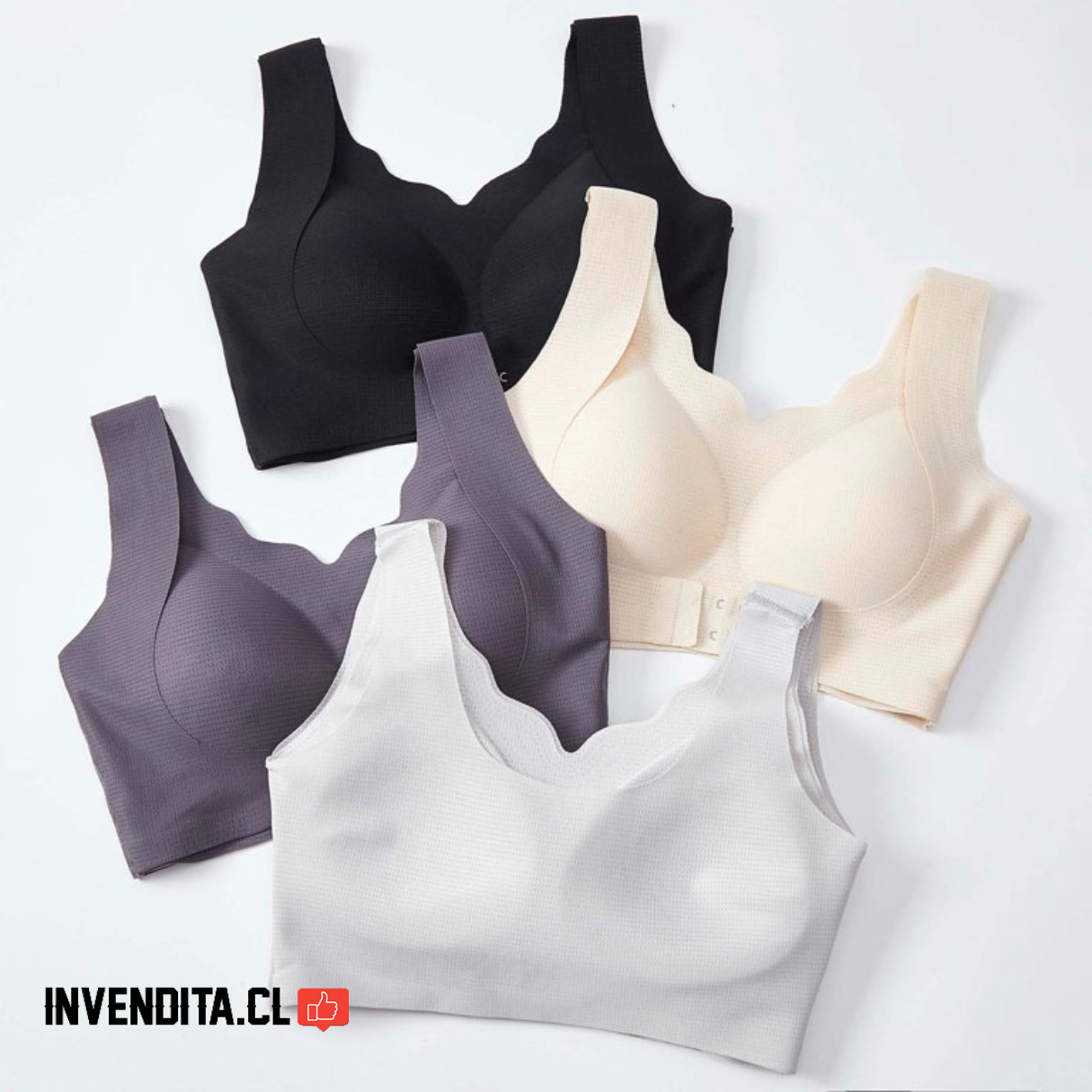 Sostén deportivo con encaje y push up
