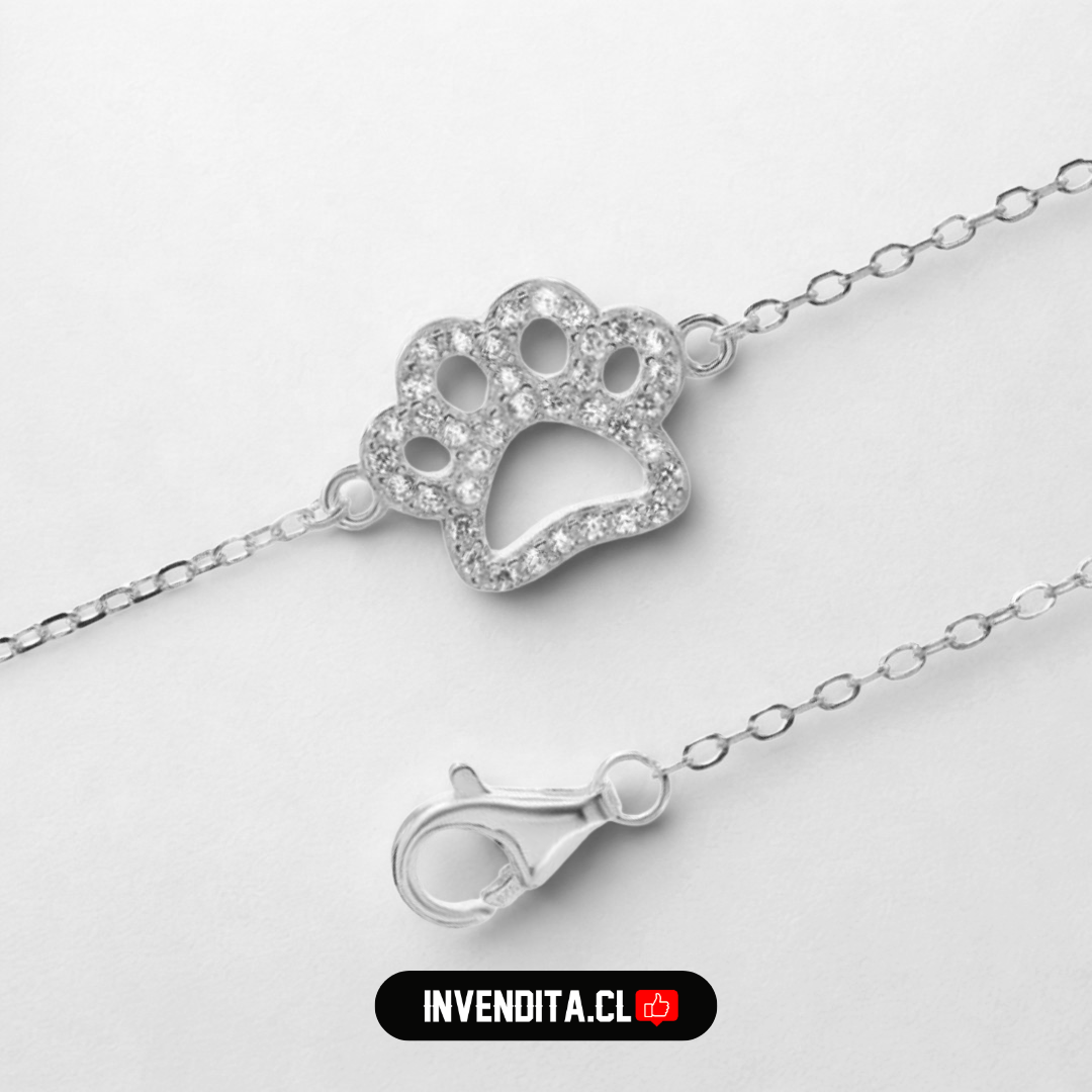 Pulsera de plata 925 huella con circones