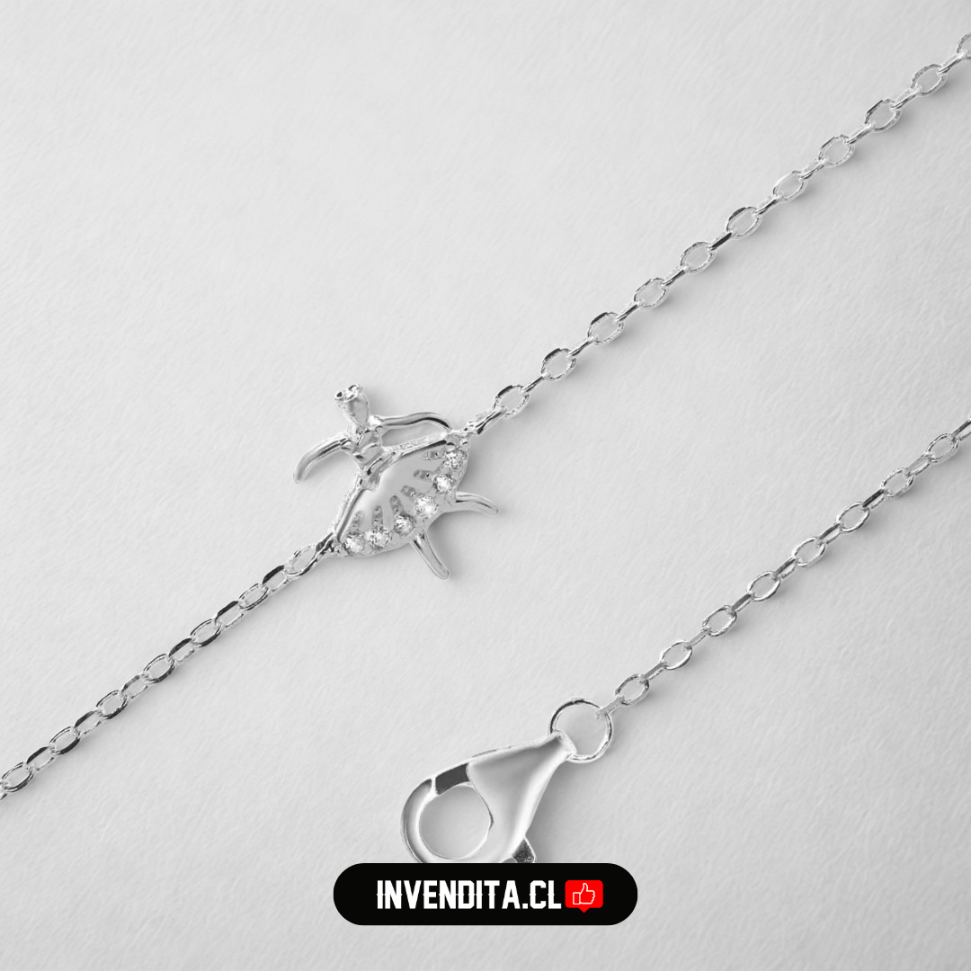 Pulsera de plata 925 bailarina con circones