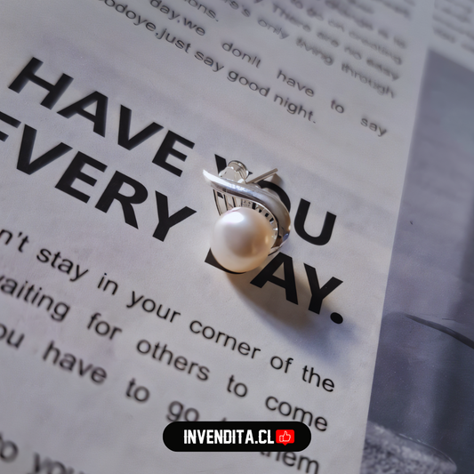 Aros de plata 925 alas con gran perla