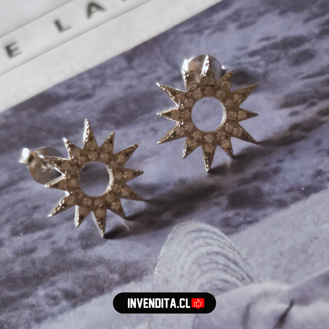 Aros de plata 925 sol con circones