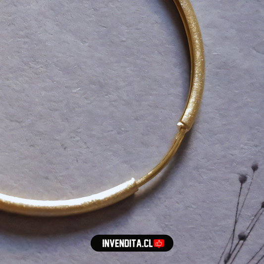 Aros enchapados en oro argollas satinadas
