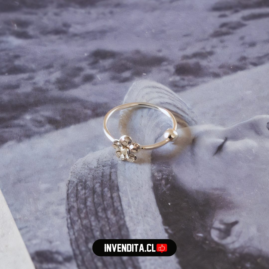 Aros de plata 925 piercing flor estilo Bali