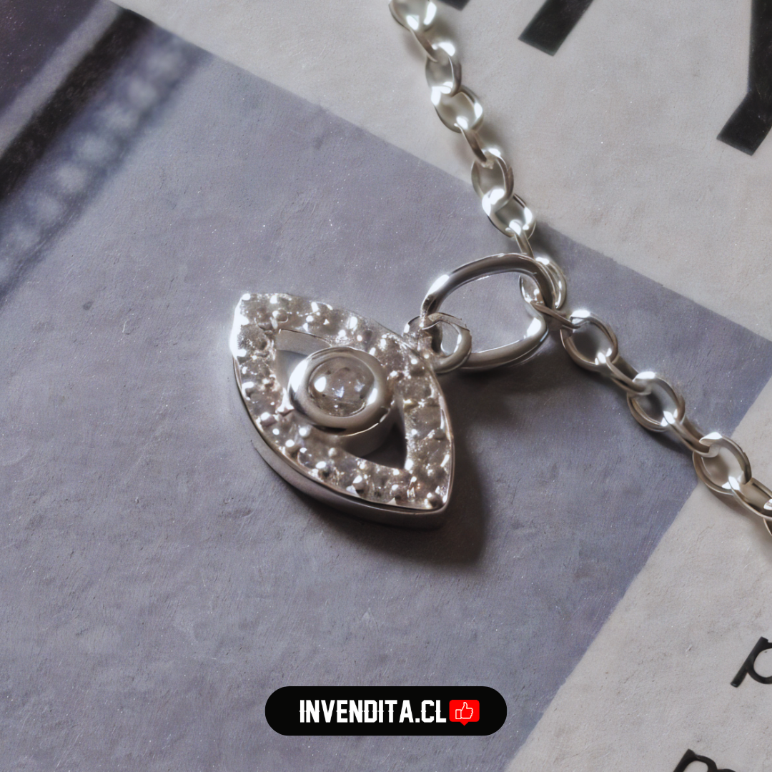 Tobillera de plata 925 ojo turco con circones