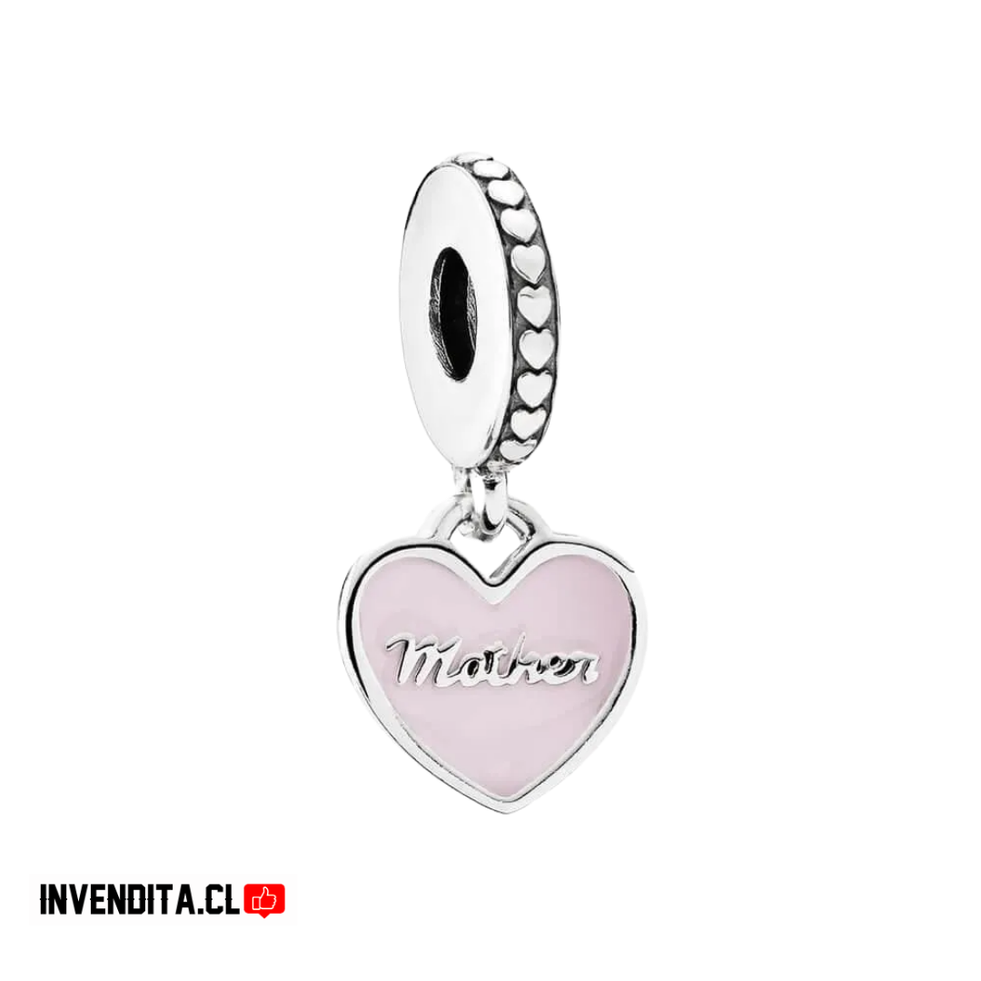 Charm estilo pandora corazón mother rosa