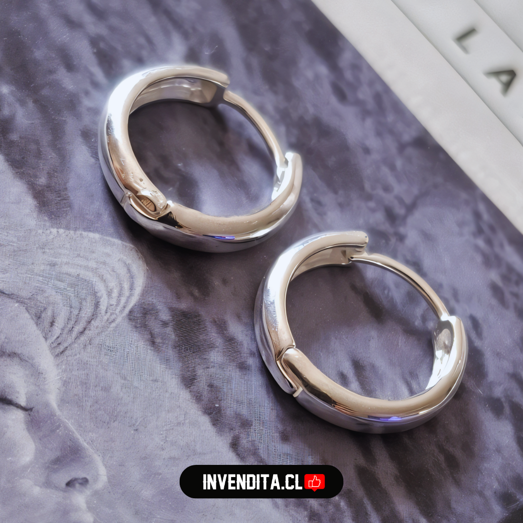 Aros enchapados en plata argollas estilo bote