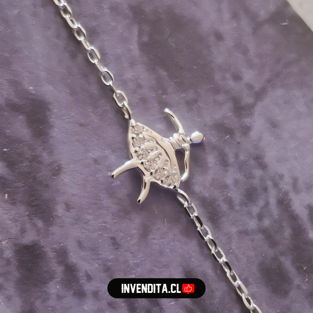 Pulsera de plata 925 bailarina con circones