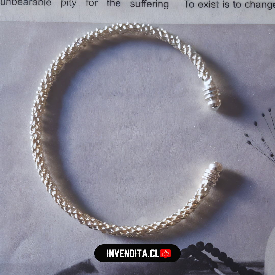 Pulsera de plata 925 estilo tejido