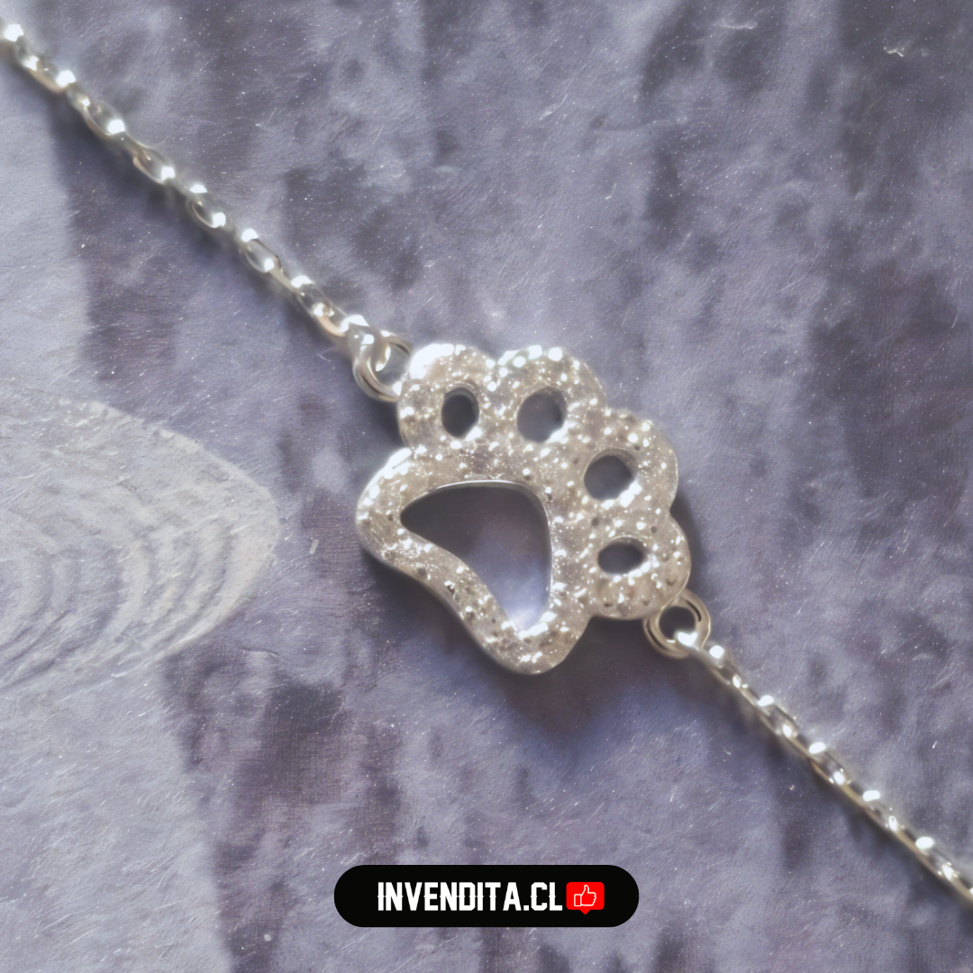 Pulsera de plata 925 huella con circones