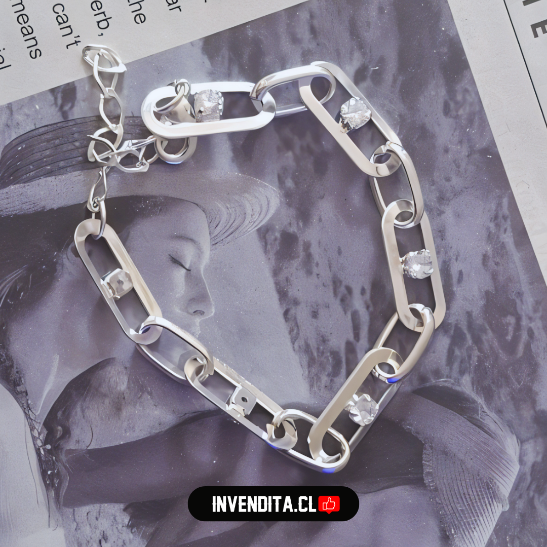 Pulsera de plata 925 diseño valentino con circones