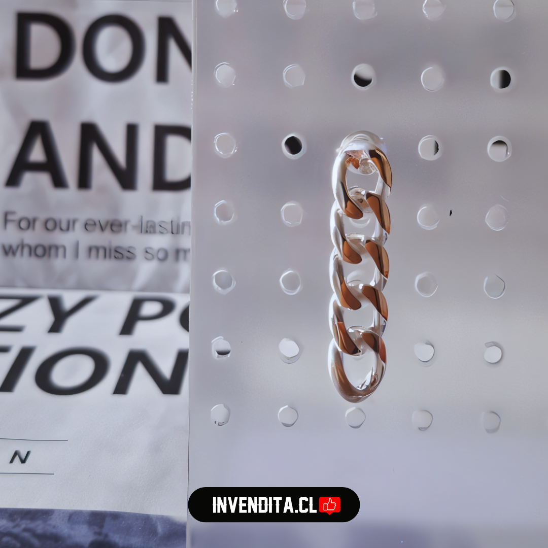 Aros enchapados en plata diseño cadena groumet