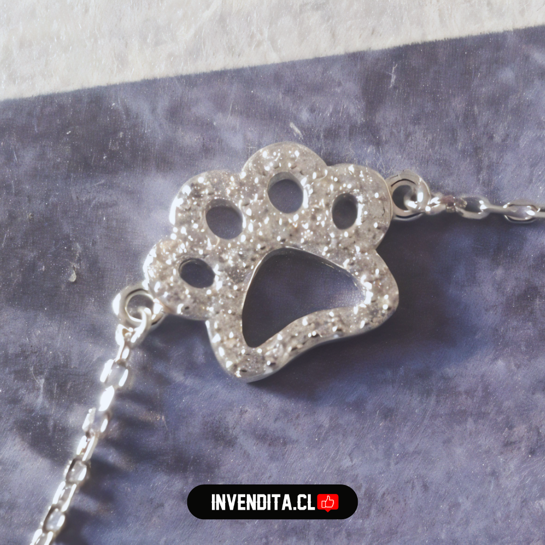 Pulsera de plata 925 huella con circones