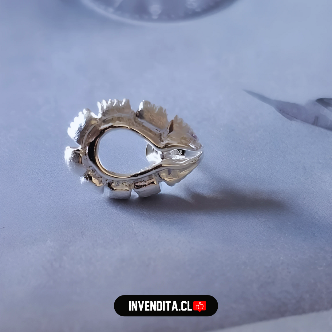 Aros de plata 925 estilo hoja con gota