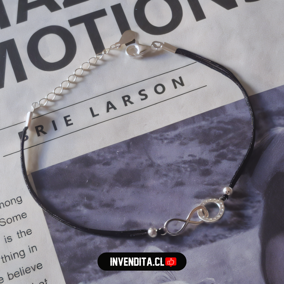Pulsera enchapada en plata infinito con circulo