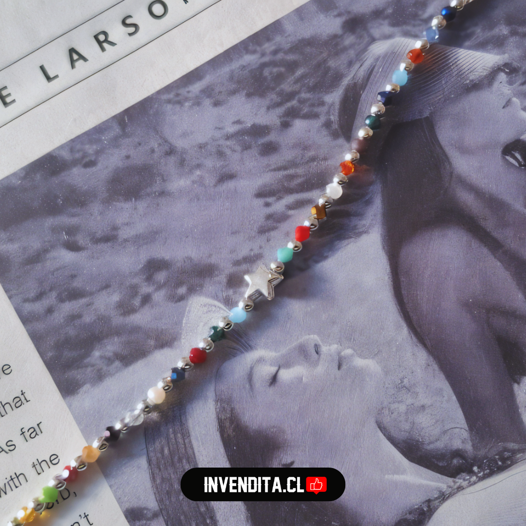Pulsera de plata 925 esferas lisas combinadas con piedras Ágata