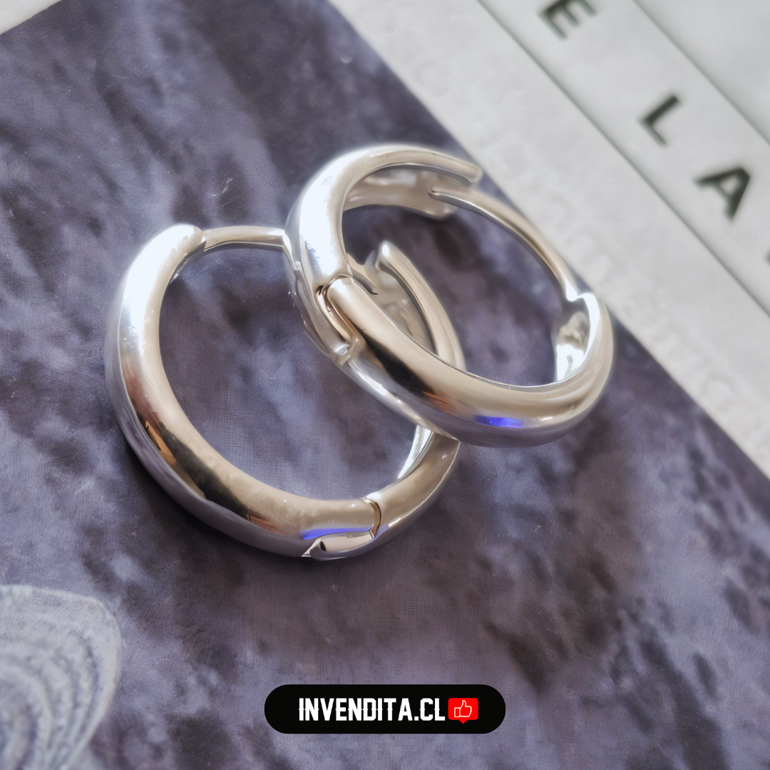 Aros enchapados en plata argollas estilo bote