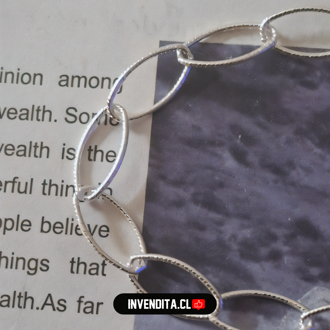 Pulsera de plata 925 eslabones ovalados semi brillante