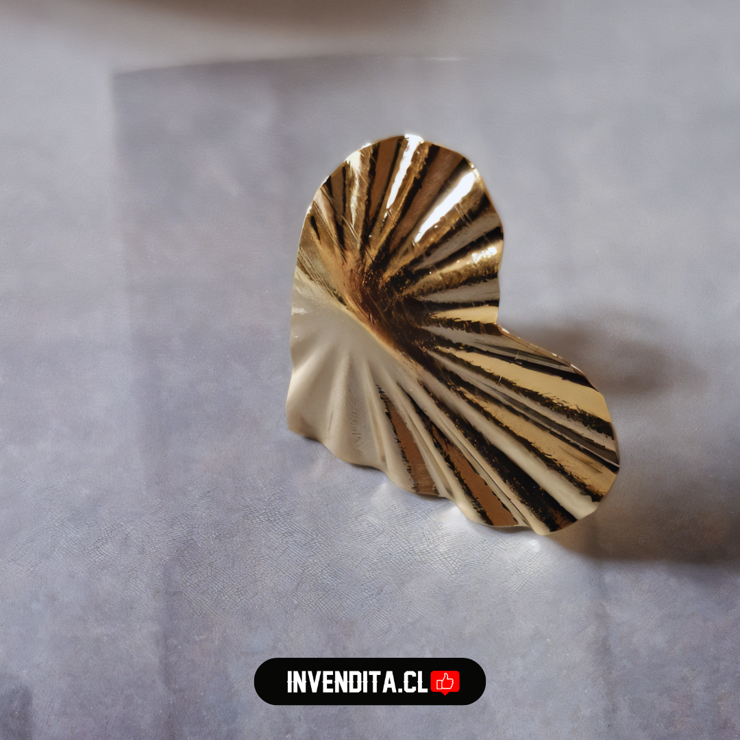 Aros enchapados en oro corazones biselados