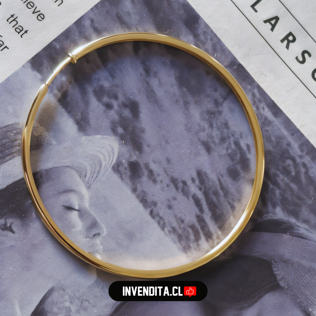 Aros enchapados en oro diseño argollas lisas