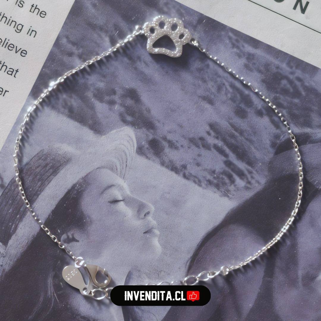 Pulsera de plata 925 huella con circones