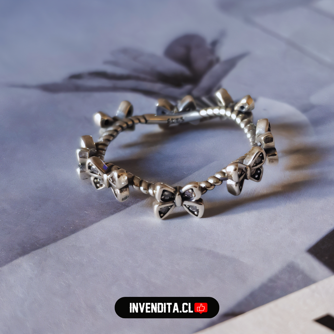 Anillo de Plata 925 camino de mariposas volando