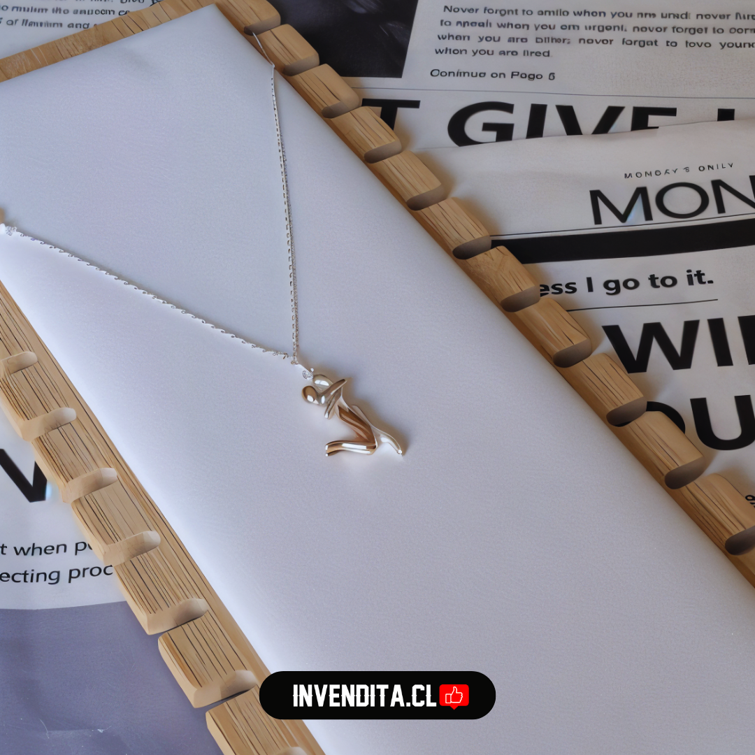 Collar de plata 925 abrazo infinito dorado y plata