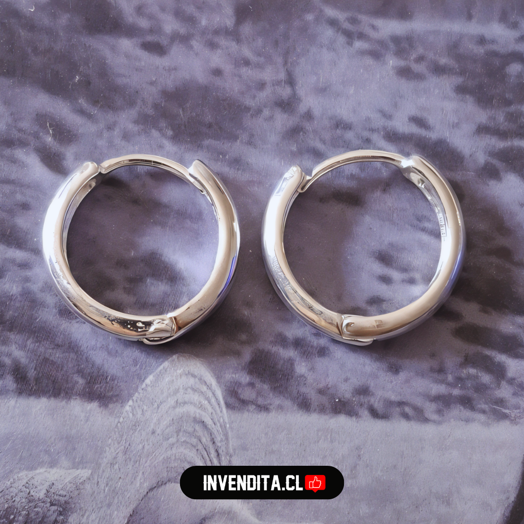 Aros enchapados en plata argollas estilo bote