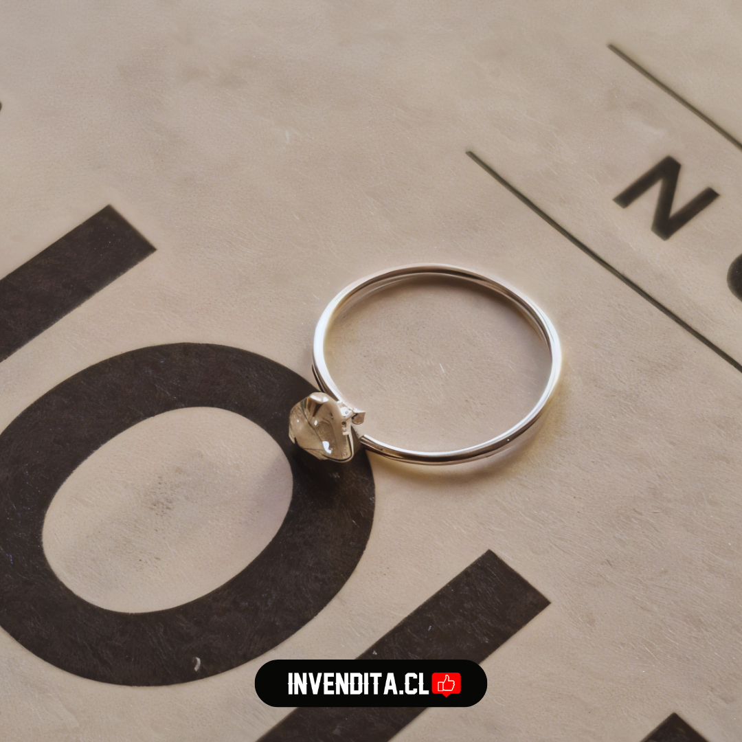 Aros de plata 925 piercing circón corazón