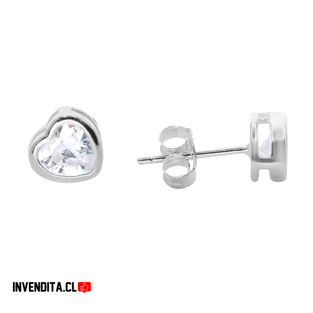 Aros de Plata 925 corazón estilo grifa