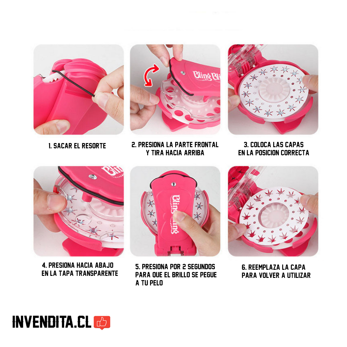 Maquina de Brillo Bling Bling para decorar el pelo