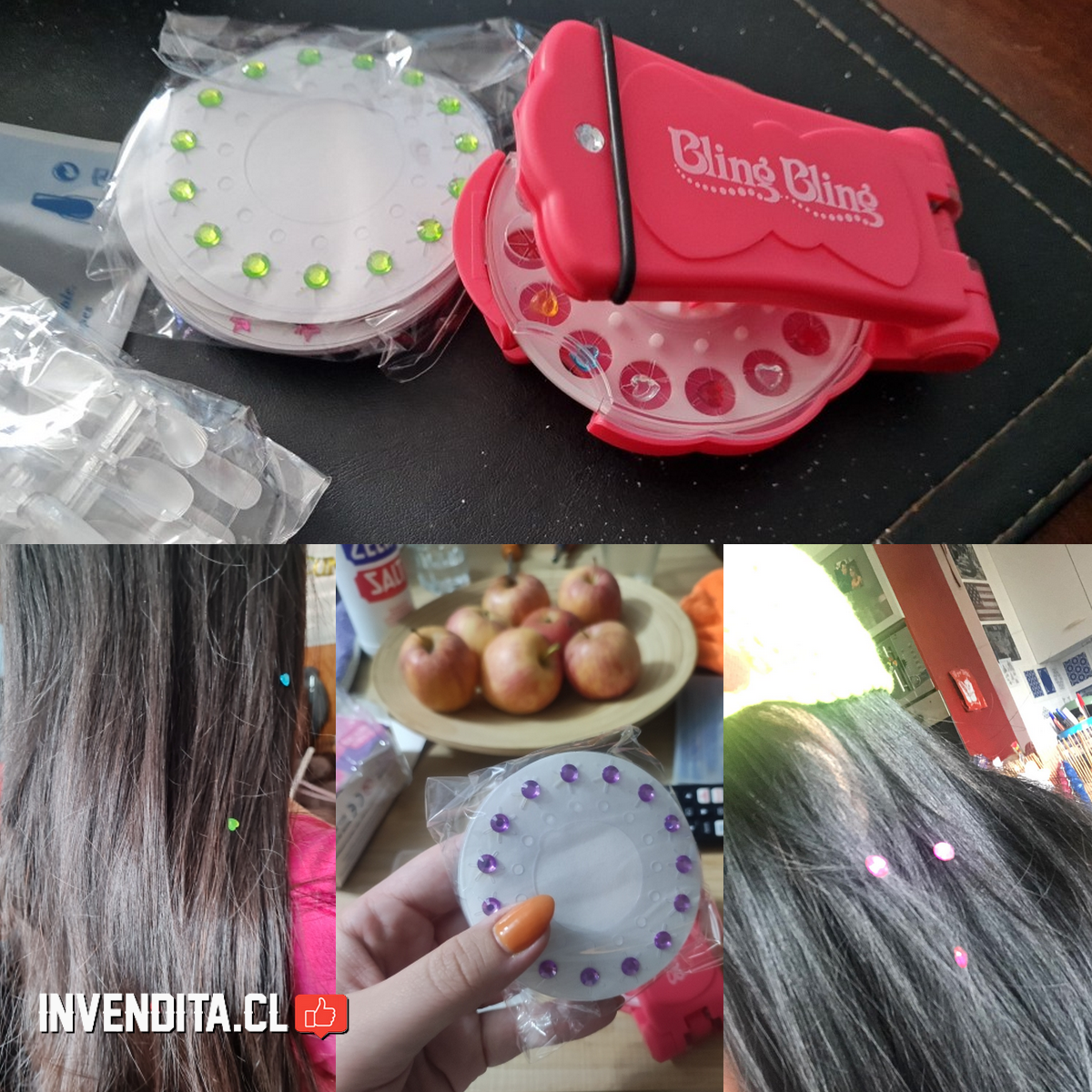 Maquina de Brillo Bling Bling para decorar el pelo