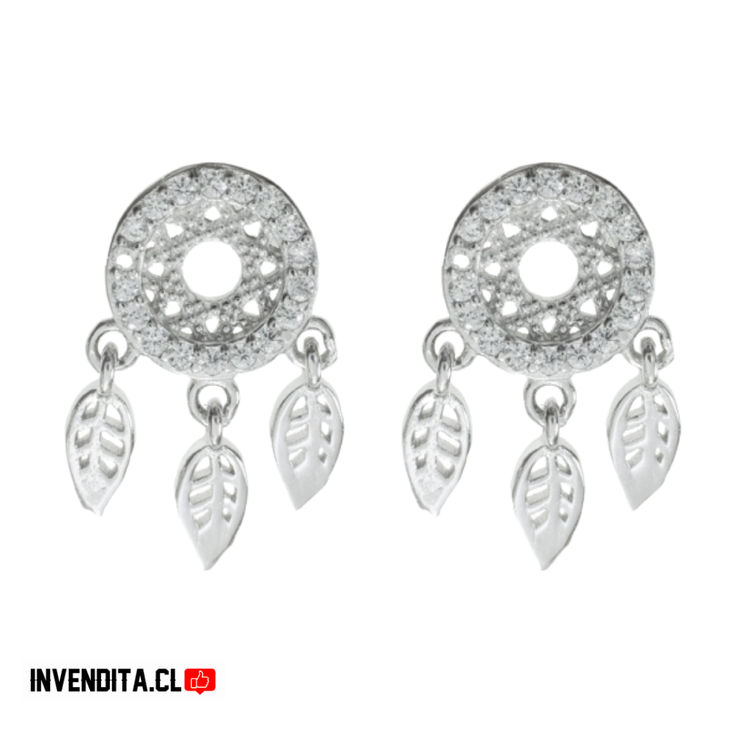 Aros de plata 925 diseño atrapasueños