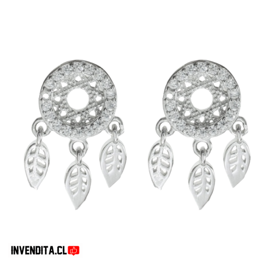 Aros de plata 925 diseño atrapasueños