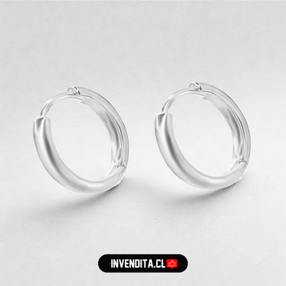 Aros enchapados en plata argollas estilo bote