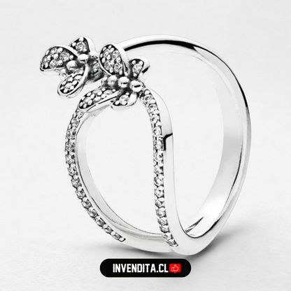Anillo de Plata 925 mariposas en vuelo