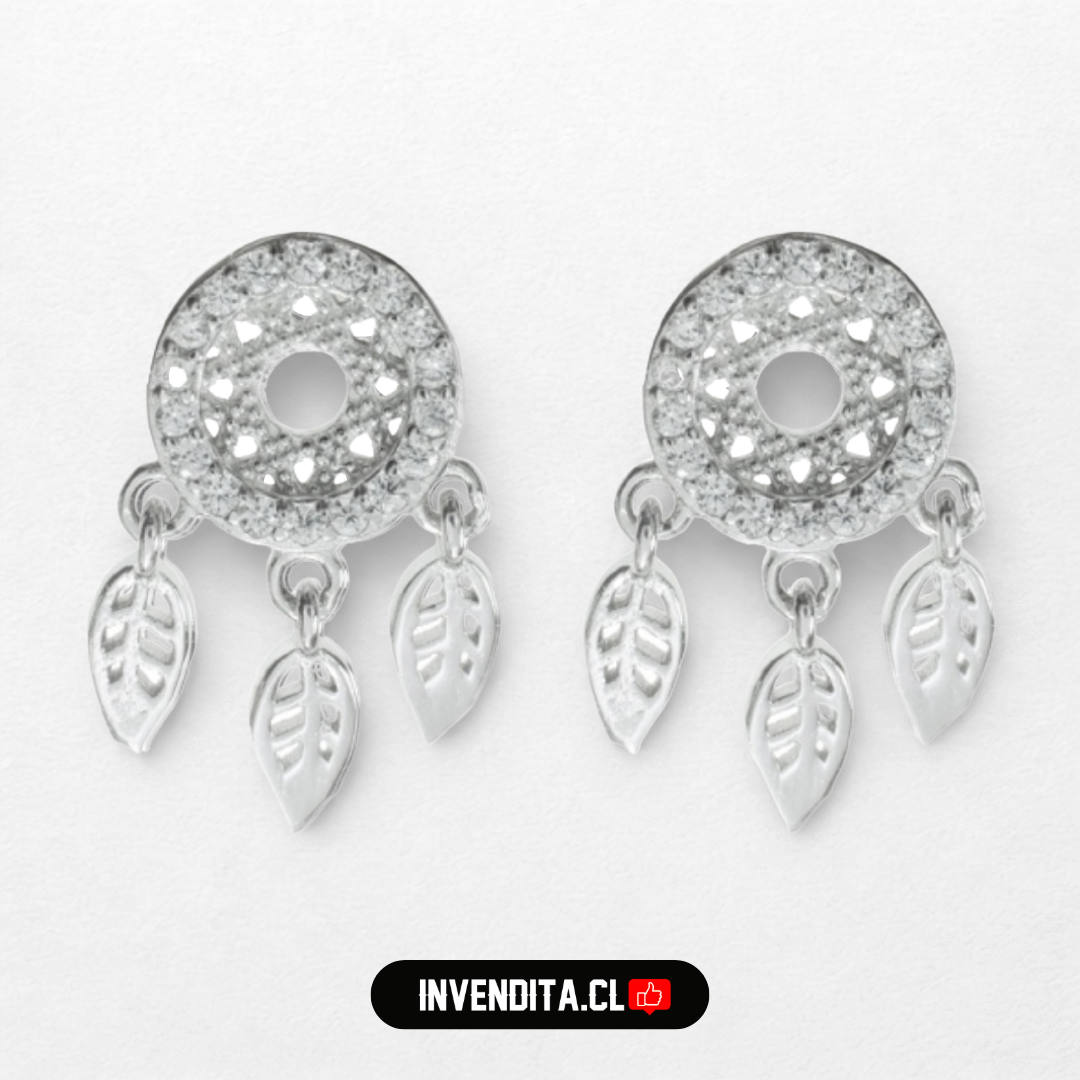 Aros de plata 925 diseño atrapasueños