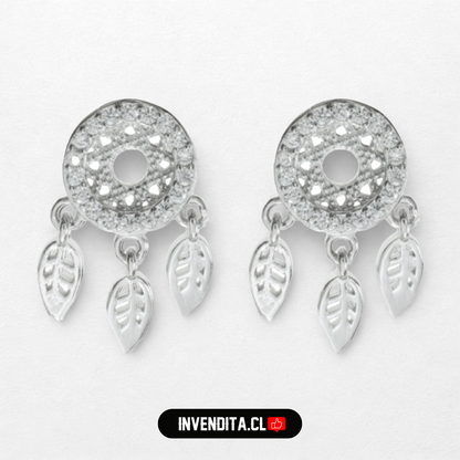 Aros de plata 925 diseño atrapasueños