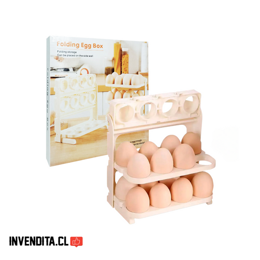 Organizador Huevos Almacenamiento Apilable 3 Niveles 24 Unidades