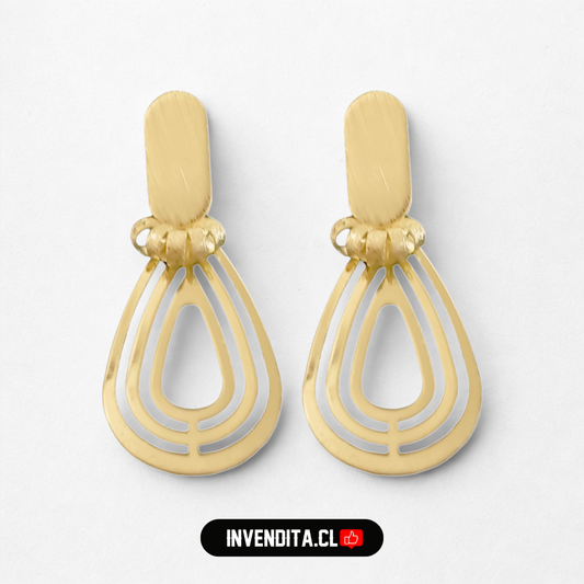 Aros enchapados en oro argollas diseño amoato
