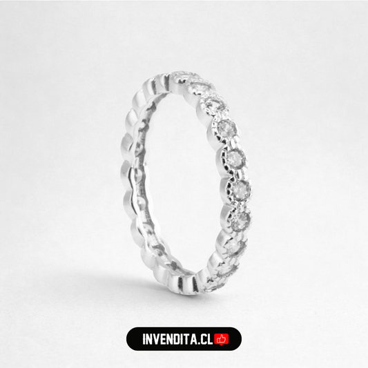 Anillo de plata 925 camino de circones