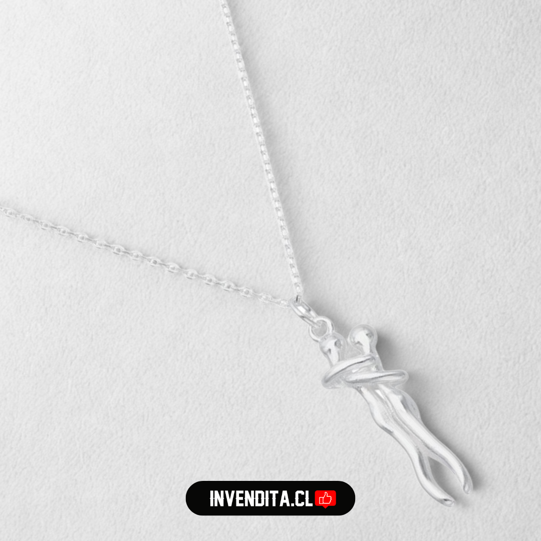 Collar de plata 925 abrazo infinito