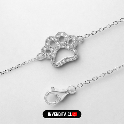 Pulsera de plata 925 huella con circones