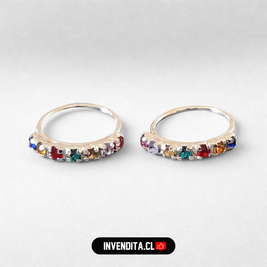 Aros de plata 925 piercing banda circones de colores