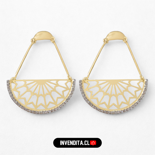 Aros enchapados en oro modelo Estambul