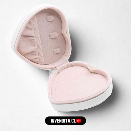Joyero mixto corazón color blanco