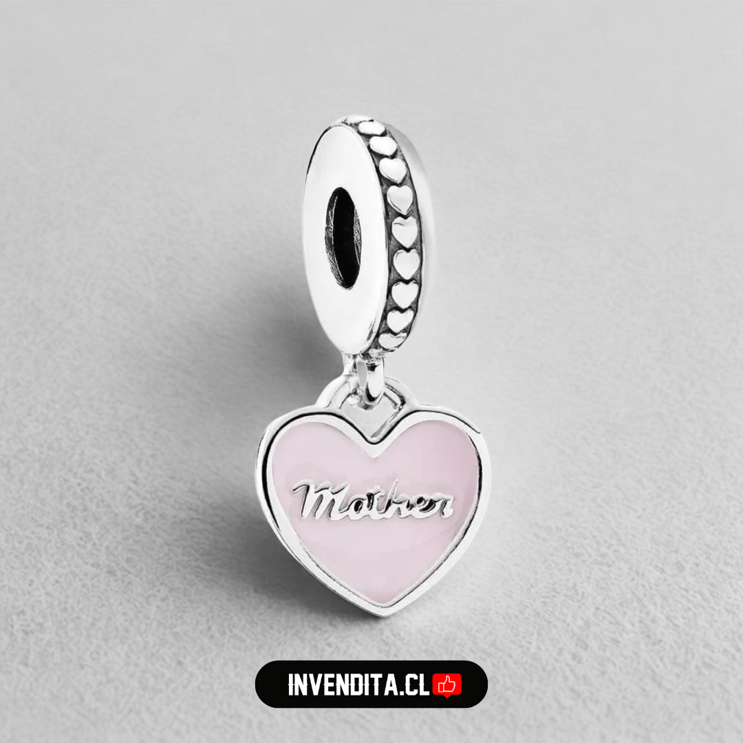 Charm estilo pandora corazón mother rosa