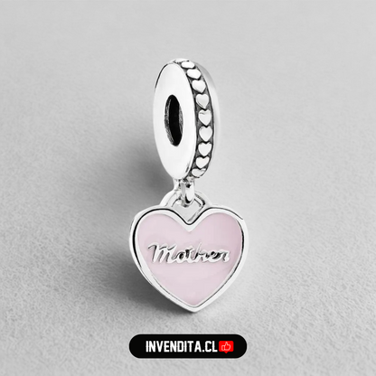Charm estilo pandora corazón mother rosa