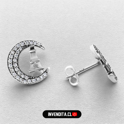 Aros de plata 925 torre Eiffel Di Luna circones