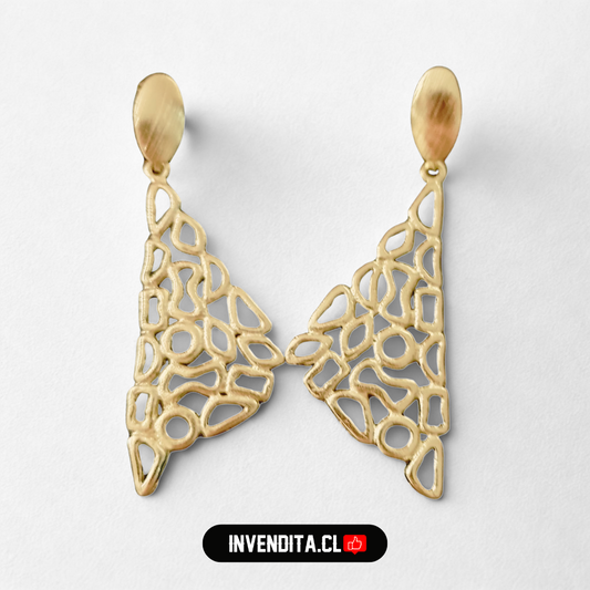 Aros enchapados en oro figuras unidas